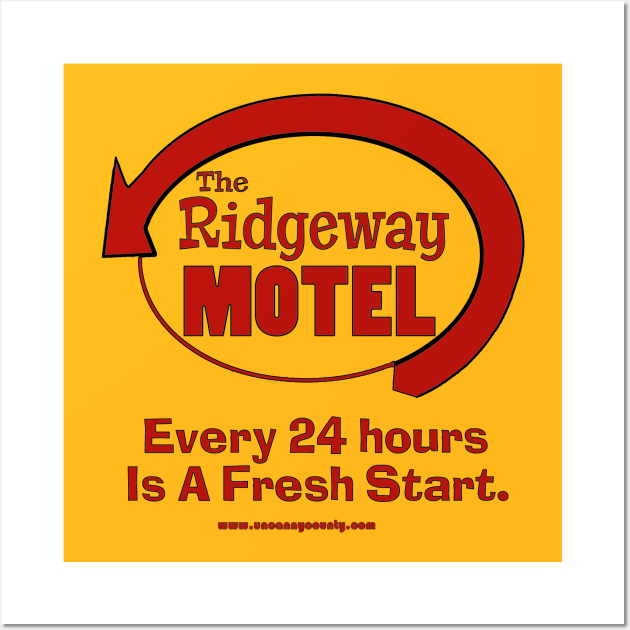 Ridgeway Motel - Red Logo Wall Art by UncannyCounty